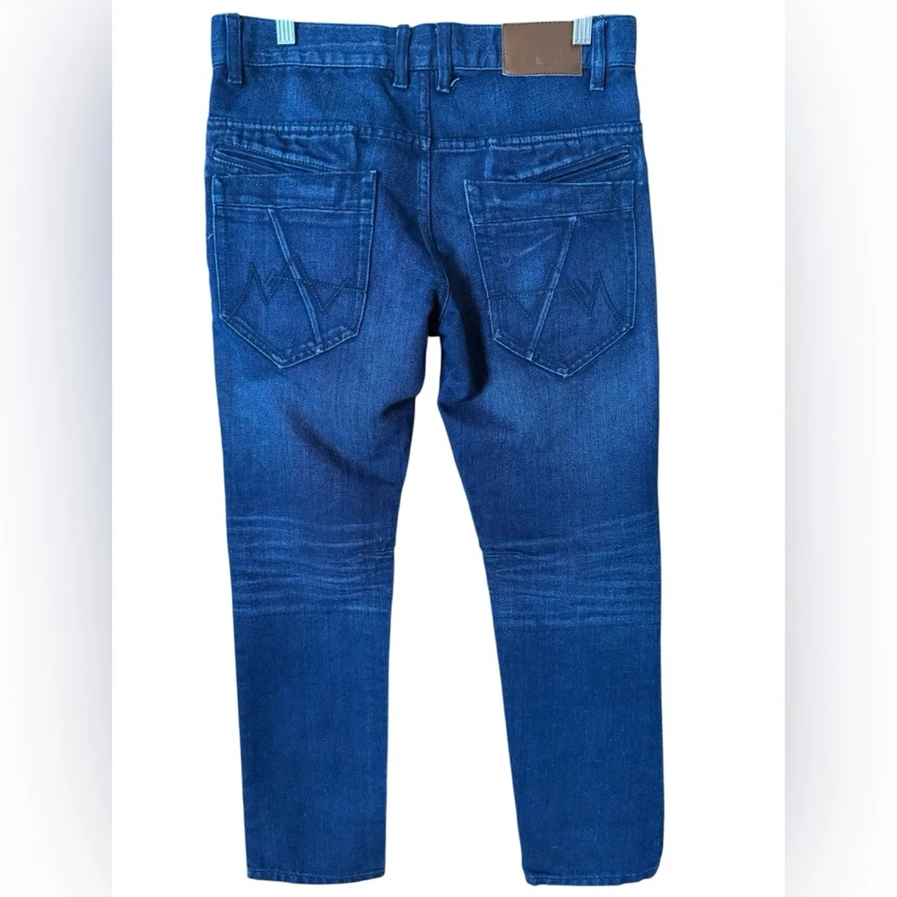 Vintage JNCO 85 men’s 30x30 Crown brand blue jeans straight leg embroidered